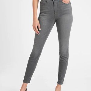 High Rise Washed-Out Grey Skinny Jeans